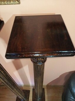 Dřevěné zámecké párové sloupy na sochy super stav. - 3