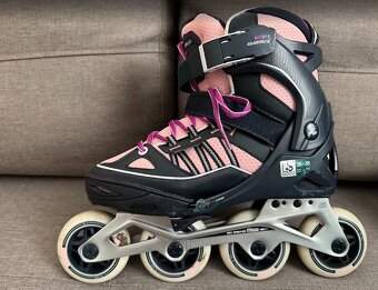 Dětské kolečkové brusle Oxelo FIT 5 – černo-růžové - 3