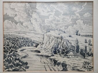 Antonin Hála, kresba tušom - 3