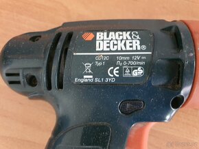 Akuvrtačka zn. Black§Decker model CD 12c bez nabíječky - 3