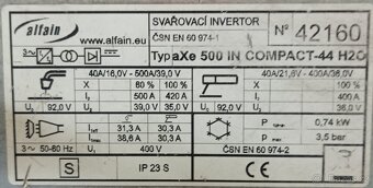 Synergická MIG/MAG svářečka Alfa In aXe 500 IN COMPACT -44 H - 3