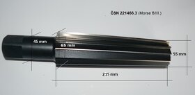 Výstružník kuželový M6/I-III pro Morse kužele (sada ) NOVÉ - 3