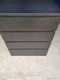 Ikea komoda Malm 4 zásuvky černá - 3