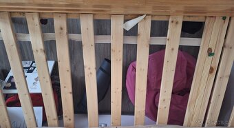 Dětská vyvýšená postel se skluzavkou - 3