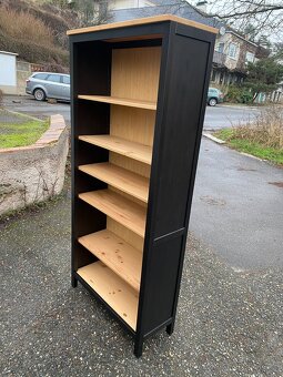 IKEA Hemnes knihovna - černohnědá/přírodní borovice - 3