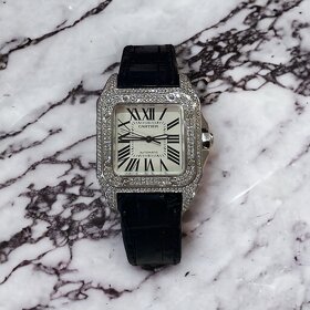 Cartier Santos 100 Diamonds hodinky - 3