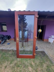 Dřevěné dveře celoprosklené - 3