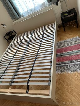Ikea postel 140x200 cm, ram postele, rosty + matrace - 3