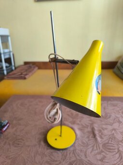 Retro-Stolní žlutá lampa Lidokov, Josef Hůrka - 3