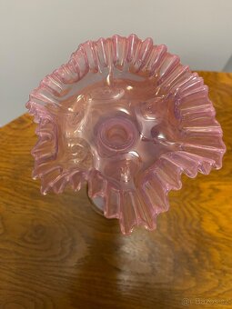 Skleněná váza růžová - 3