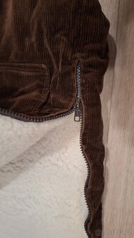 Zimni fusak z pravé kožešiny a hnědého manžestru - 3