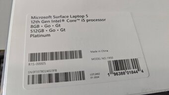 Microsoft Surface Laptop 5, i5, 8GB RAM, 512GB SSD - NOVÝ - 3