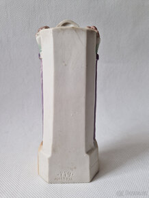 Starožitná porcelánová váza malovaný biskvit gejša Žacléř? - 3