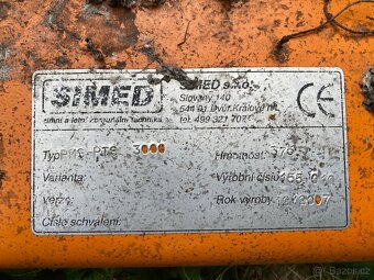 Símed sněhová radlice typ PMS -PTS 3000 - 3