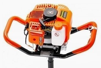 Motorový půdní zemní vrták jamkovač 3vrtáky prodlužovák olej - 3