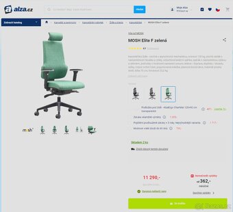 Ergonomická kancelářská žídle MOSH Elite F - záruka do 2029 - 3