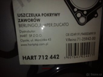 Peugeot, Citröen, Talbot těsnění pod vanu, víko ventilu - 3