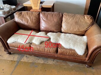 Třímístná kožená sedačka - 3