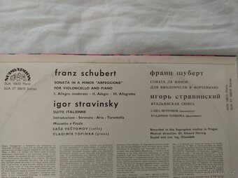 LP deska – Schubert / Stravinsky (Supraphon 1964) - 3