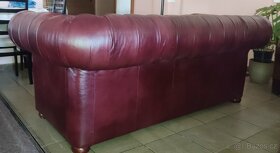 SLEVA - kožená sedačka Chesterfield - 3