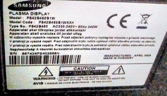 TELEVIZE SAMSUNG PS42B450B1W - 3