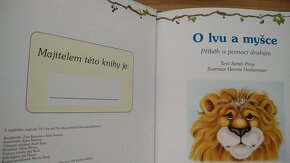 Dětská kniha, pohádka O lvu a myšce - Lev a myška - SLEVA - 3