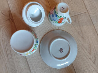 Retro Chodský porcelán+cukřenka Made in D.P.R.K. - 3