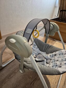 Kinderkraft houpací lehátko Flo 2v1 mint - 3