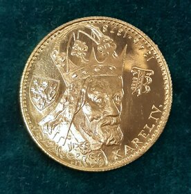 Zlatý dukát k 600.výročí úmrtí Karla IV. 1979 krásný - 3