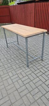 Prodám DUBOVÝ PRACOVNÍ STŮL konstrukce pozink - 3