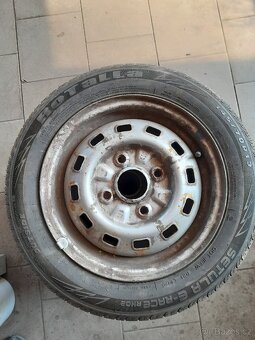 Sada 4ks pneu 145/70 R13 + plechové disky Matiz - 3