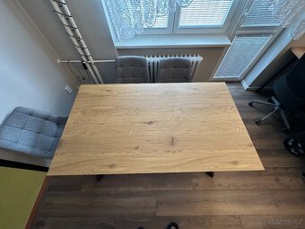 Jídelní stůl Aron (divoký dub / černá) - 3