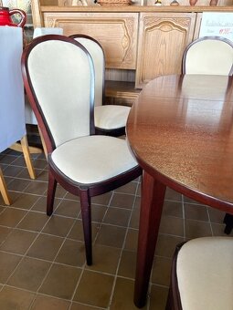 sestava stůl a 6 zidlí mahagon - 3