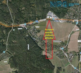 Prodej pozemku k výstavbě, 1391 m2, Tehovec, okr. Praha - vý - 3