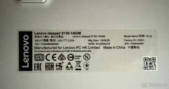 Lenovo Ideapad S130-14IGM - poškozený ale funkční - 3