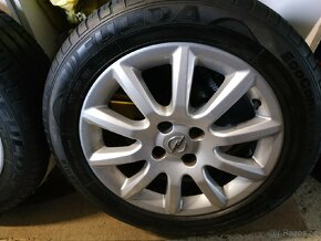 ALU kola Opel Astra Corsa 4x100 r16 Originál, pneu 205/55 - 3
