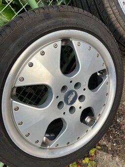 Alu značky FLW 7jx17 ET-30+pneu 215/45 5x100 - 3