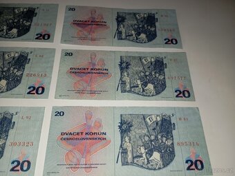 BANKOVKY 20 KČS 1970, SÉRIE H + L, PĚKNÉ STAVY - 3