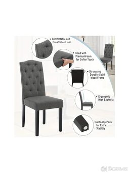 Nový set 6 kusů moderních jídelních židlí - 3