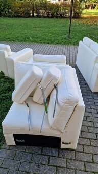 Kožená sedací souprava + křeslo (TOP STAV) - 3