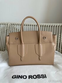 Nová béžová kožená kabelka Gino Rossi - 3
