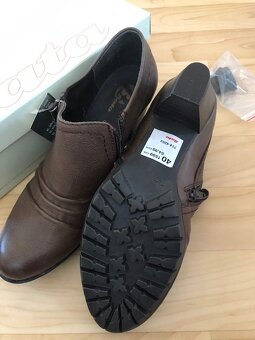 Hnědé kožené dámské boty, vel.40, zn.Baťa, NOVÉ - 3