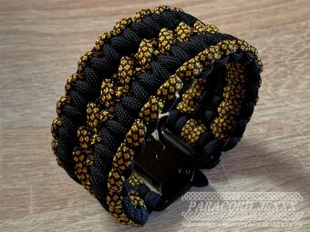 PARACORD náramek (19 cm) gold - black - 3