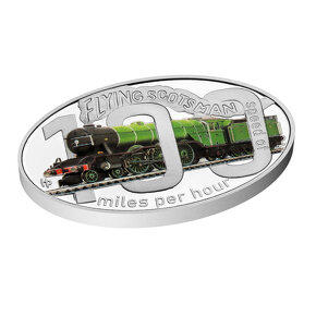 Stříbrná mince Slavné parní lokomotivy - Flying Scotsman - 3