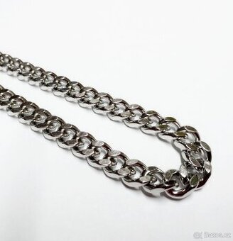NOVÝ silný pánský náhrdelník Pancer Silver steel š. 12 mm - 3
