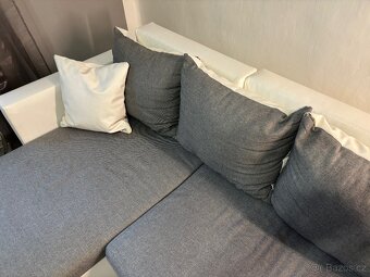 Rohová sedačka bílo/šedá oboustranná - 3