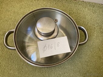 Nerezové hrnce 3 ks s poklicemi - 3