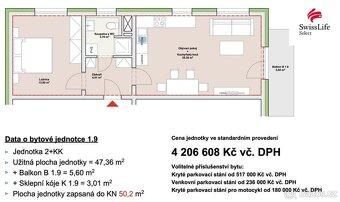 Prodej bytu 2+kk 47 m2 Vojanova, Liberec - 3