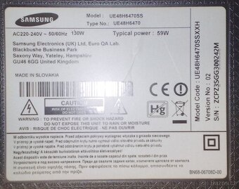 Prodam 3D Smart WiFi LED TV Samsung UE48H6470SS-121cm(48"). - 3