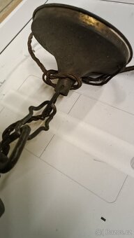 Lustr secesní mosazný - 3